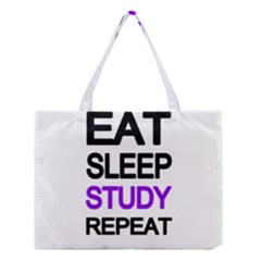 Eat sleep study repeat Medium Tote Bag