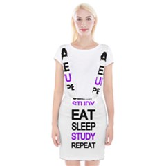 Eat sleep study repeat Suspender Skirt