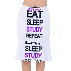 Eat sleep study repeat Mermaid Skirt