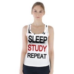 Eat Sleep Study Repeat Racer Back Sports Top by Valentinaart