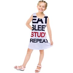 Eat Sleep Study Repeat Kids  Tunic Dress