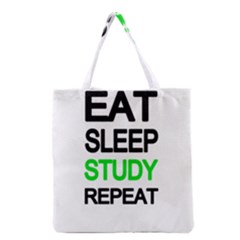 Eat Sleep Study Repeat Grocery Tote Bag by Valentinaart