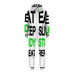 Eat Sleep Study Repeat Hooded Jumpsuit (kids) by Valentinaart