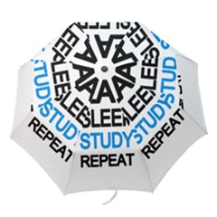 Eat Sleep Study Repeat Folding Umbrellas by Valentinaart