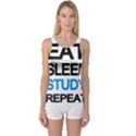 Eat sleep study repeat One Piece Boyleg Swimsuit View1