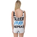 Eat sleep study repeat One Piece Boyleg Swimsuit View2