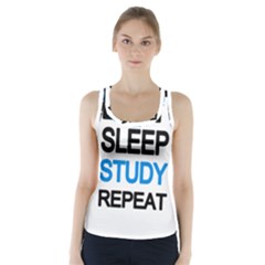 Eat Sleep Study Repeat Racer Back Sports Top by Valentinaart