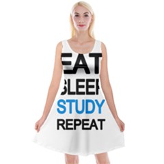 Eat Sleep Study Repeat Reversible Velvet Sleeveless Dress