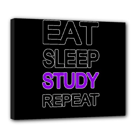 Eat Sleep Study Repeat Deluxe Canvas 24  X 20   by Valentinaart