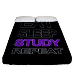 Eat Sleep Study Repeat Fitted Sheet (california King Size)