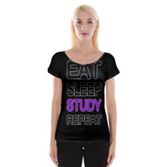 Eat Sleep Study Repeat Women s Cap Sleeve Top by Valentinaart