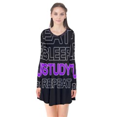 Eat Sleep Study Repeat Flare Dress by Valentinaart