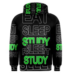 Eat Sleep Study Repeat Men s Pullover Hoodie by Valentinaart