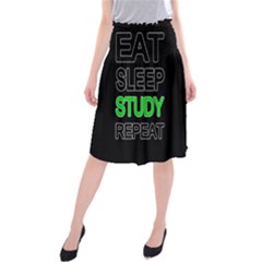 Eat Sleep Study Repeat Midi Beach Skirt by Valentinaart