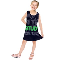 Eat Sleep Study Repeat Kids  Tunic Dress by Valentinaart