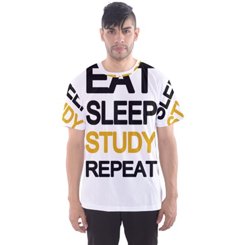 Eat Sleep Study Repeat Men s Sport Mesh Tee by Valentinaart