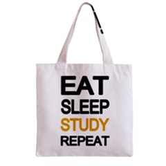 Eat Sleep Study Repeat Zipper Grocery Tote Bag by Valentinaart