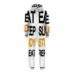 Eat Sleep Study Repeat Hooded Jumpsuit (kids) by Valentinaart