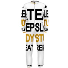 Eat Sleep Study Repeat Onepiece Jumpsuit (men)  by Valentinaart