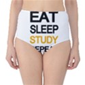 Eat sleep study repeat High-Waist Bikini Bottoms View1