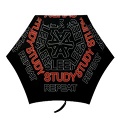 Eat Sleep Study Repeat Mini Folding Umbrellas by Valentinaart