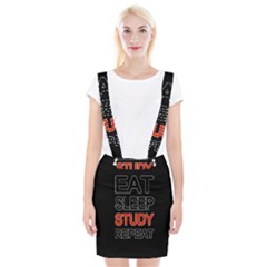 Eat Sleep Study Repeat Suspender Skirt by Valentinaart