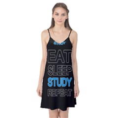 Eat Sleep Study Repeat Camis Nightgown by Valentinaart