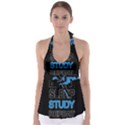 Eat sleep study repeat Babydoll Tankini Top View1