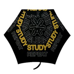 Eat Sleep Study Repeat Mini Folding Umbrellas by Valentinaart