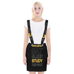 Eat Sleep Study Repeat Suspender Skirt by Valentinaart