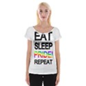 Eat sleep pride repeat Women s Cap Sleeve Top View1