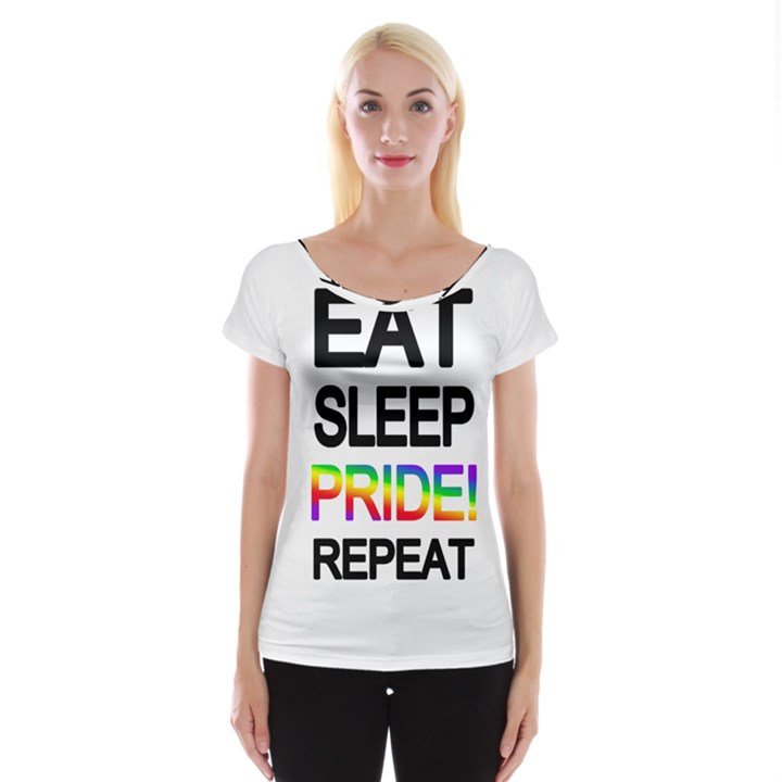 Eat sleep pride repeat Women s Cap Sleeve Top