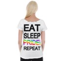 Eat sleep pride repeat Women s Cap Sleeve Top View2