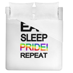 Eat Sleep Pride Repeat Duvet Cover (queen Size) by Valentinaart