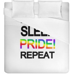 Eat Sleep Pride Repeat Duvet Cover (king Size) by Valentinaart