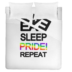 Eat Sleep Pride Repeat Duvet Cover Double Side (queen Size) by Valentinaart