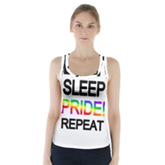 Eat Sleep Pride Repeat Racer Back Sports Top by Valentinaart