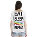 Eat sleep pride repeat Flutter Sleeve Top View2