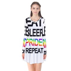 Eat Sleep Pride Repeat Flare Dress by Valentinaart