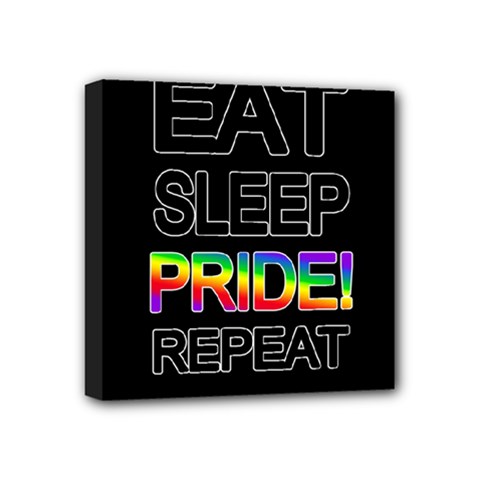 Eat Sleep Pride Repeat Mini Canvas 4  X 4  by Valentinaart