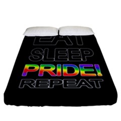 Eat Sleep Pride Repeat Fitted Sheet (california King Size)