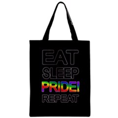 Eat Sleep Pride Repeat Zipper Classic Tote Bag by Valentinaart