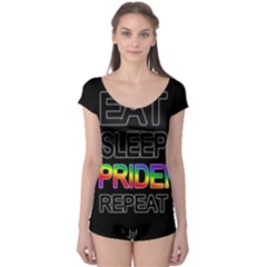 Eat Sleep Pride Repeat Boyleg Leotard  by Valentinaart