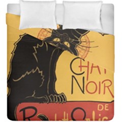 Black Cat Duvet Cover Double Side (king Size) by Valentinaart