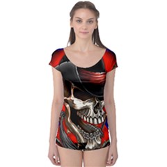 Confederate Flag Usa America United States Csa Civil War Rebel Dixie Military Poster Skull Boyleg Leotard 