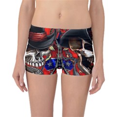 Confederate Flag Usa America United States Csa Civil War Rebel Dixie Military Poster Skull Boyleg Bikini Bottoms