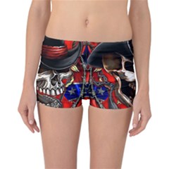 Confederate Flag Usa America United States Csa Civil War Rebel Dixie Military Poster Skull Reversible Bikini Bottoms