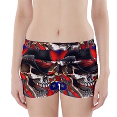 Confederate Flag Usa America United States Csa Civil War Rebel Dixie Military Poster Skull Boyleg Bikini Wrap Bottoms