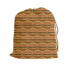 Delicious Burger Pattern Drawstring Pouches (xxl) by berwies