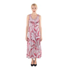 Intricate Texture Pattern Sleeveless Maxi Dress by dflcprintsclothing